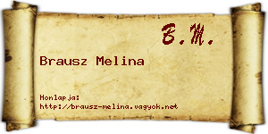Brausz Melina névjegykártya